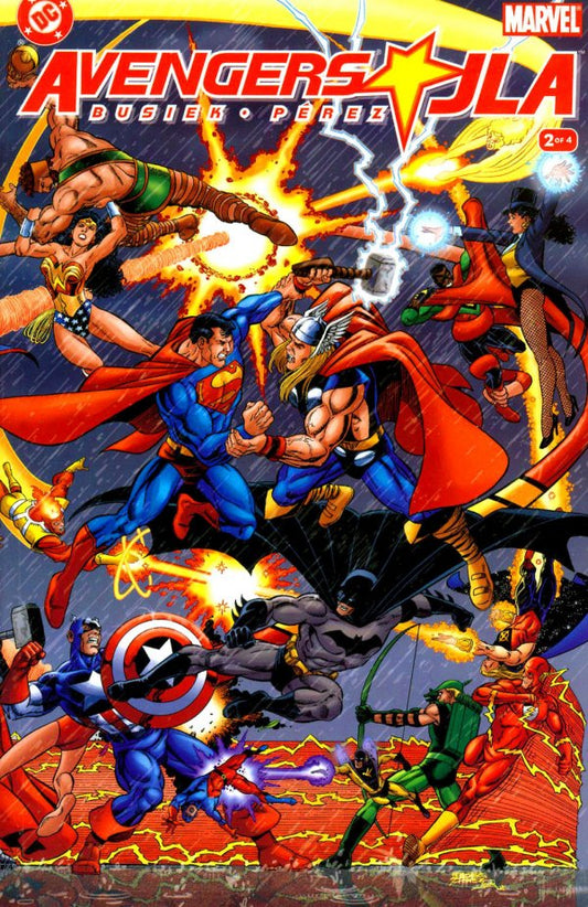 AVENGERS JLA #2 (OF 4) FACSIMILE EDITION GEORGE PEREZ A COVER