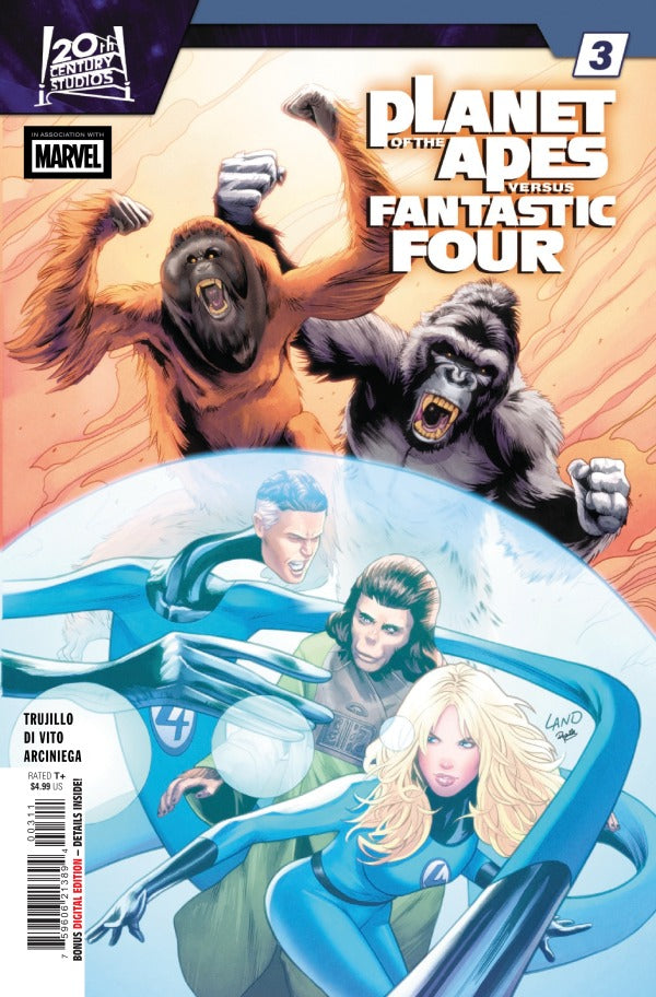 PLANET OF THE APES VS. FANTASTIC FOUR #3 GREG LAND A COVER