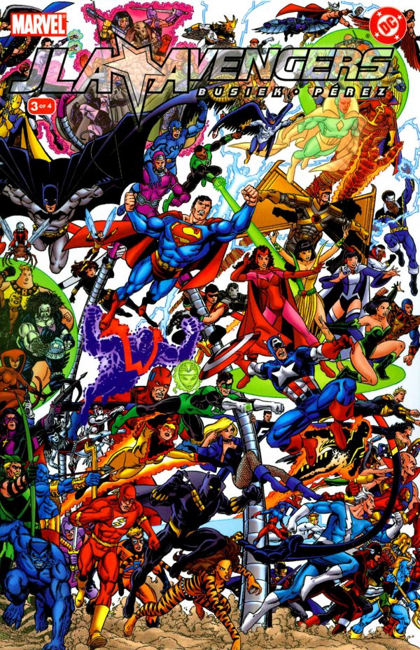 JLA/AVENGERS #3 FACSIMILE 2-PART CONNECTING GEORGE PEREZ A COVER