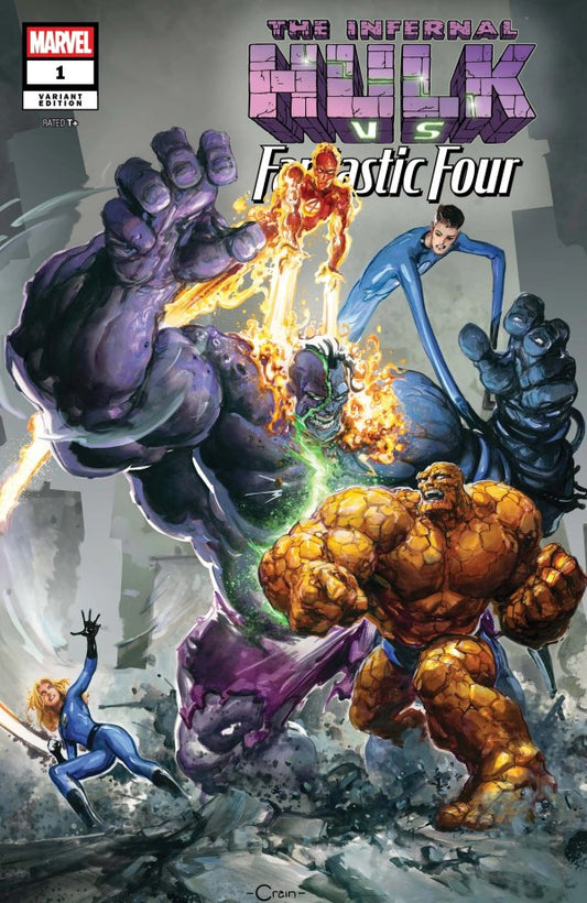 INFERNAL HULK VS. FANTASTIC FOUR #1 CLAYTON CRAIN B COVER