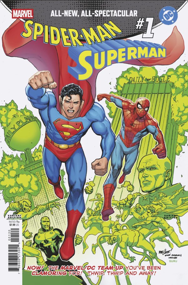 MARVEL/DC: SPIDER-MAN/SUPERMAN #1 DAVID MARQUEZ HOMAGE COVER