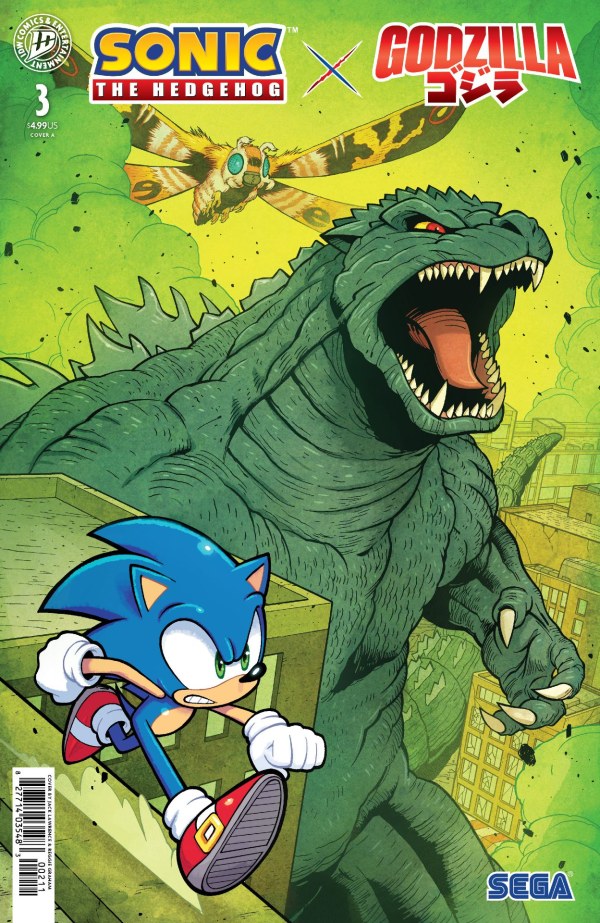 SONIC THE HEDGEHOG X GODZILLA #3 JACK LAWRENCE A COVER