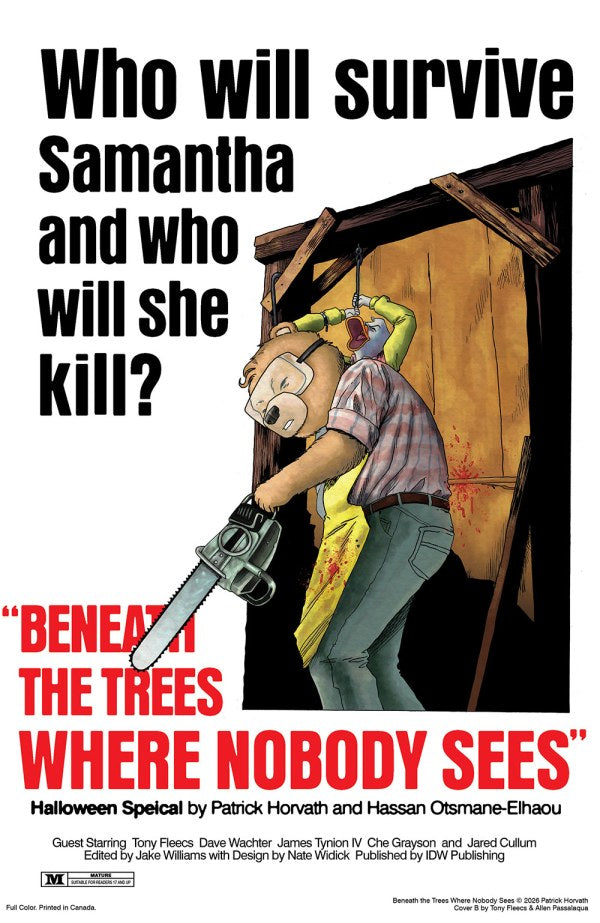 BENEATH THE TREES WHERE NOBODY SEES: HALLOWEEN SPECIAL TONY FLEECS B COVER