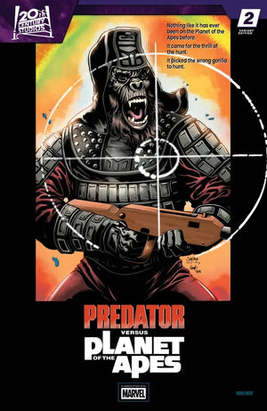 PREDATOR VS. THE PLANET OF THE APES #2 MOVIE POSTER HOMAGE CHRIS CAMPANA B COVER