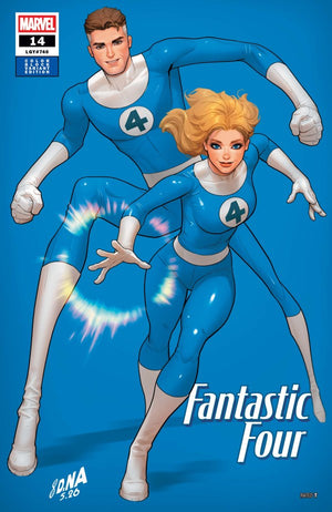 FANTASTIC FOUR #14 COLOR BLOCK BLUE DAVID NAKAYAMA B COVER