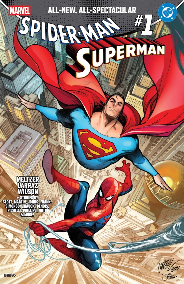 MARVEL/DC: SPIDER-MAN/SUPERMAN #1 PEPE LARRAZ A COVER