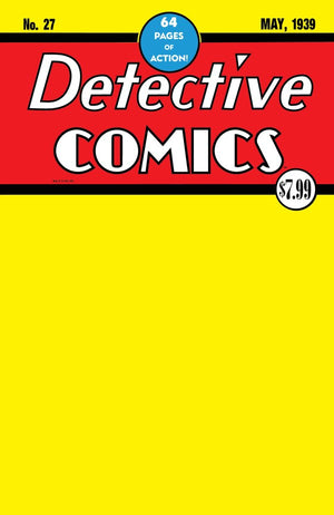 DETECTIVE COMICS #27 FACSIMILE (2026) EDITION BLANK C COVER