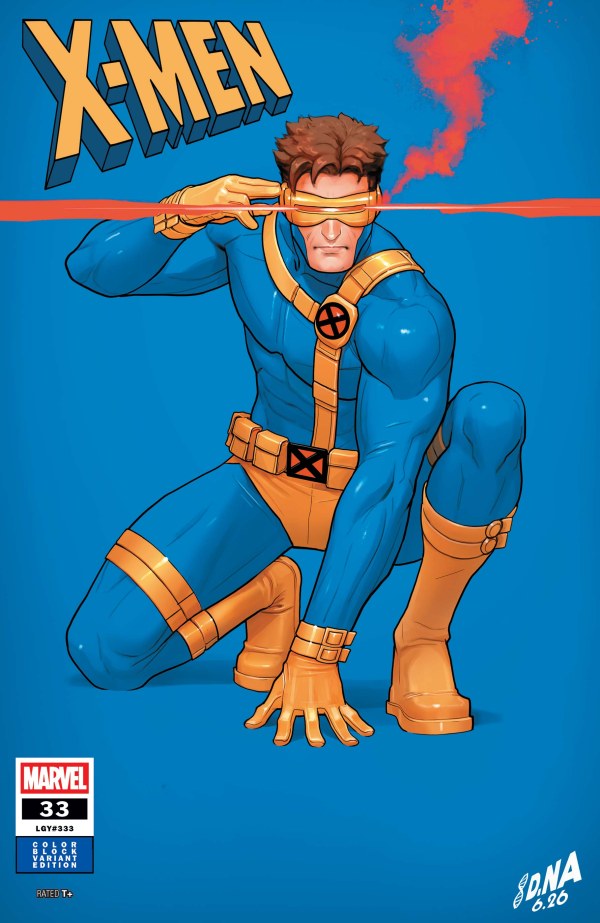 X-MEN #33 COLOR BLOCK BLUE DAVID NAKAYAMA B COVER