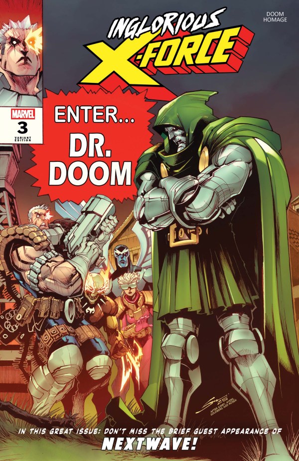 INGLORIOUS X-FORCE #3 GERARDO SANDOVAL DOOM HOMAGE B COVER