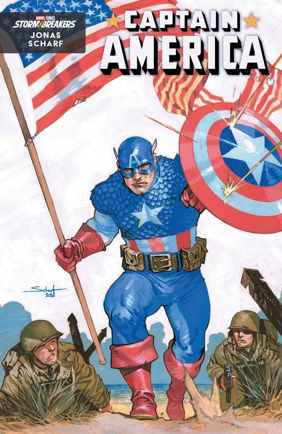 CAPTAIN AMERICA #16 ART STYLE JONAS SCHARF C COVER