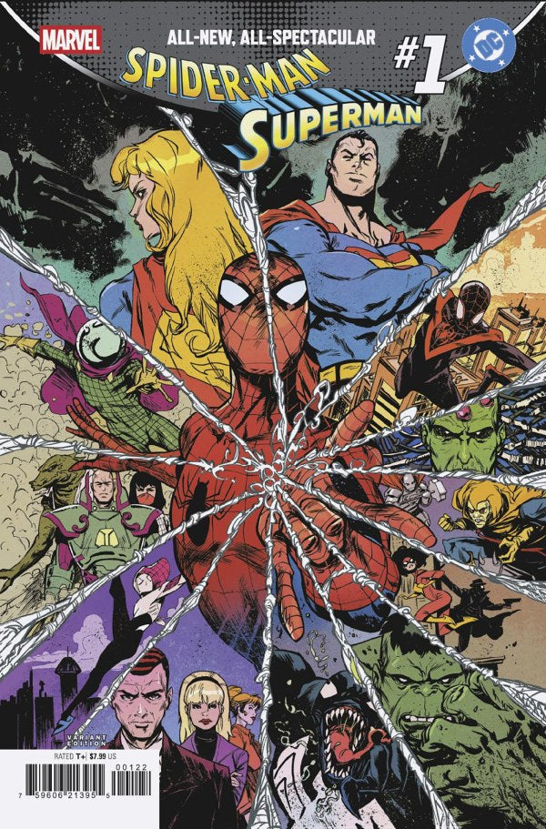 MARVEL/DC: SPIDER-MAN/SUPERMAN #1 SANFORD GREENE HOMAGE COVER