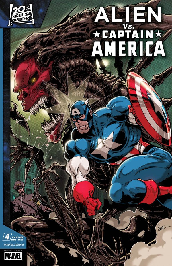 ALIEN VS. CAPTAIN AMERICA #4 KAARE ANDREWS C COVER