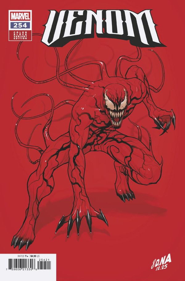 VENOM #254 DAVID NAKAYAMA COLOR BLOCK RED B COVER