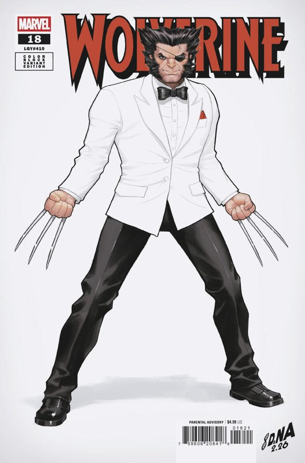 WOLVERINE #18  COLOR BLOCK WHITE DAVID NAKAYAMA B COVER