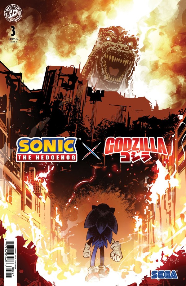 SONIC THE HEDGEHOG X GODZILLA #3 NIKOLA CIZMESIJA B COVER
