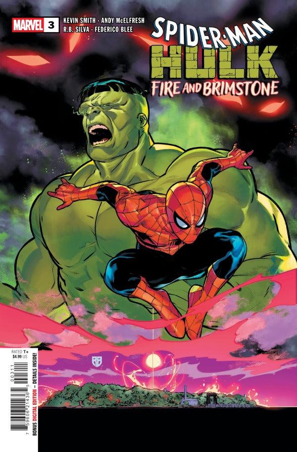 SPIDER-MAN/HULK: FIRE AND BRIMSTONE #3 R.B. SILVA A COVER